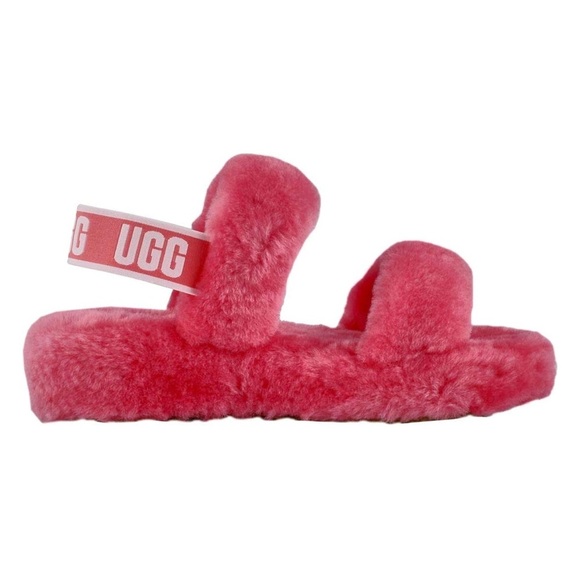 UGG Fuchsia Fluffy Oh Yeah Slippers women’s size 7 - Picture 14 of 14
